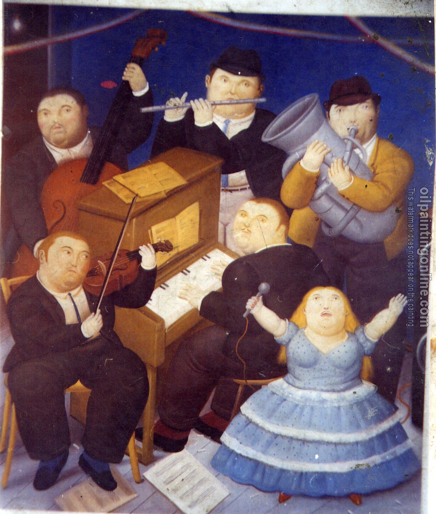 Botero, Fernando - Abstract oil painting.